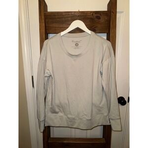 Faceplant Dreams Crew Neck Long Sleeve Sweatshirt Light Gray Bamboo Cotton Blend
